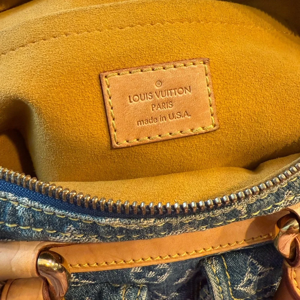 AUTH Louis Vuitton Denim NEO SPEEDY handbag - Picture 13 of 16